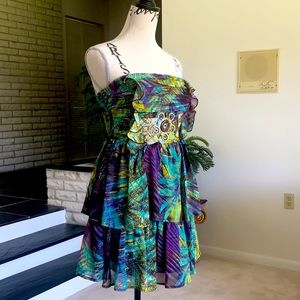 Super Cute  Strapless Beaded Summer Dress